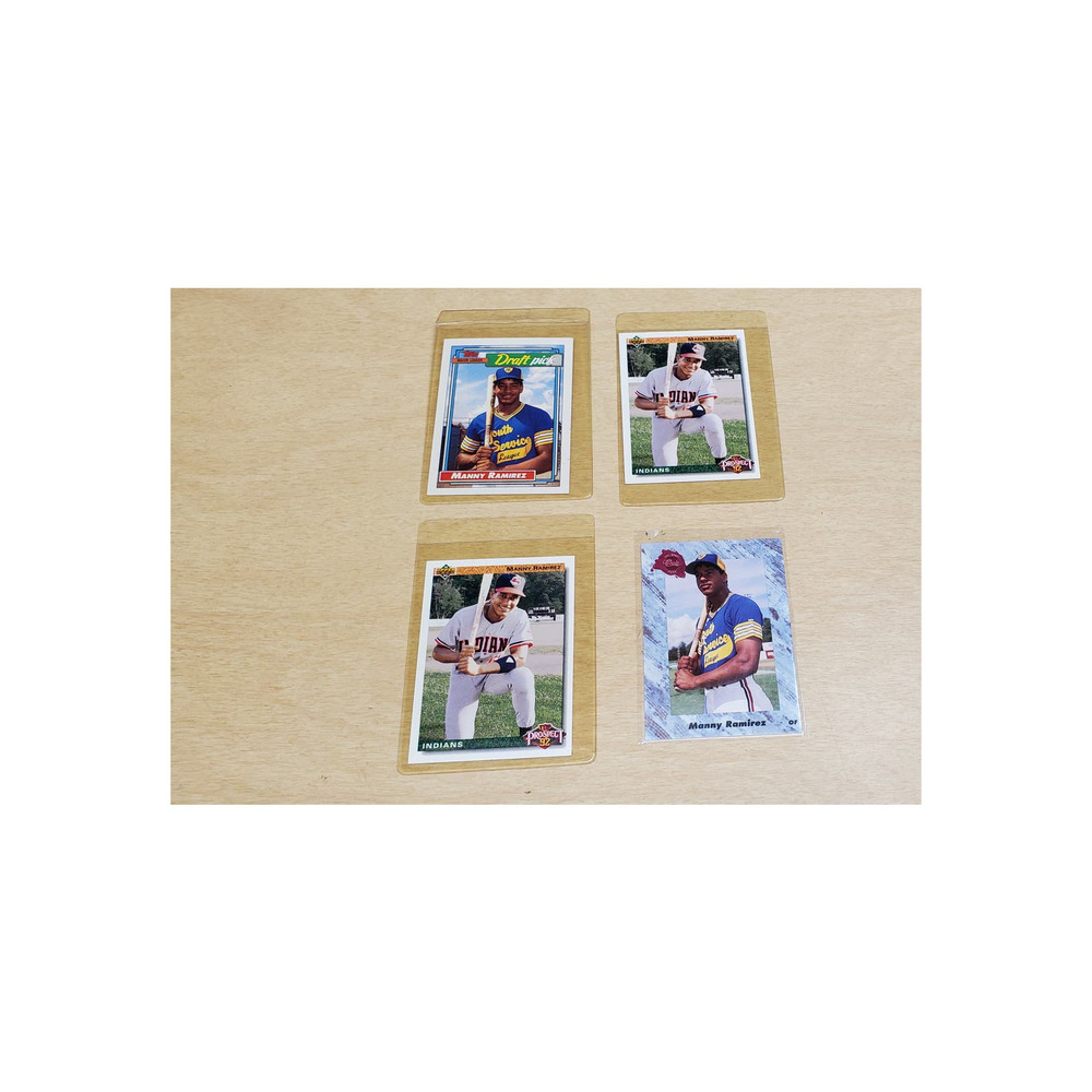 Manny Ramirez Rookie Card Bundle Upper Deck Topps Classic x Four (4) Cards